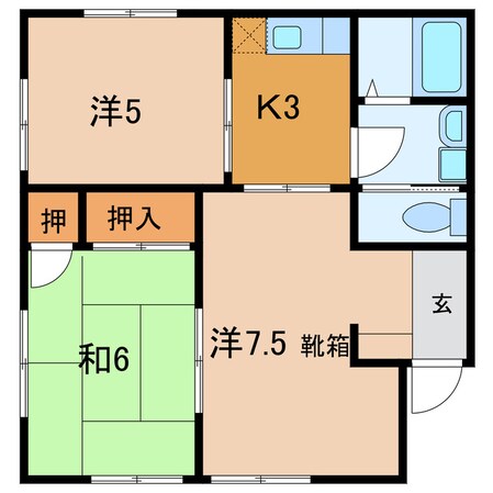 国府フェリスⅠの物件間取画像